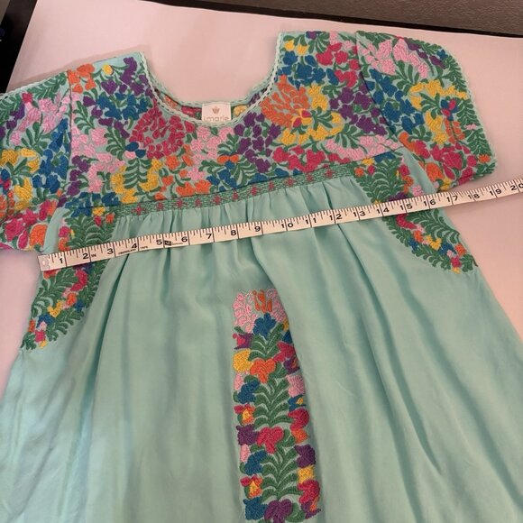 J. Marie Top Blouse S Multicolor Floral Embroidered Boho Peasant - Picture 5 of 6